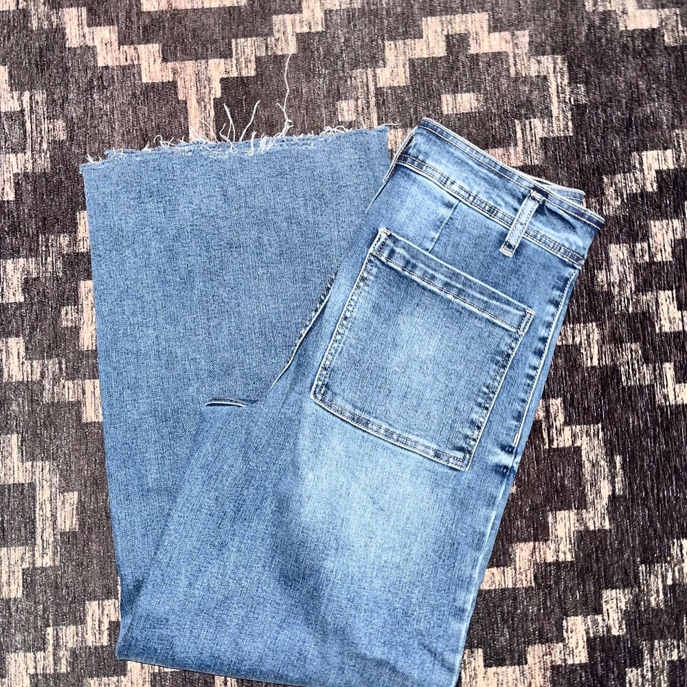 Oat New York Blue Flare & Wide Leg Jeans